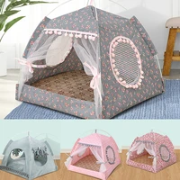 lovely dog tent house bed cat mat puppy breathable durable kennel cushion pet ice pad comfortable bed for dog cat