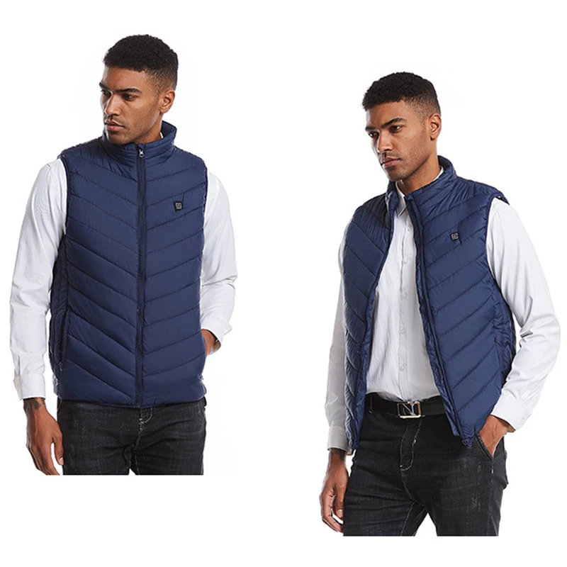 

NOZAKI Men Women Heated Vest Jacket Clothing Winter USB Charge 3 Speed Temperature Adjustment windproof for outdoor sports Vest
