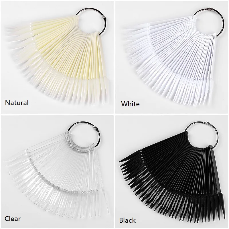 Накладные ногти на шпильке 40 шт./лот натуральная черная Таблица УФ-гель цветная