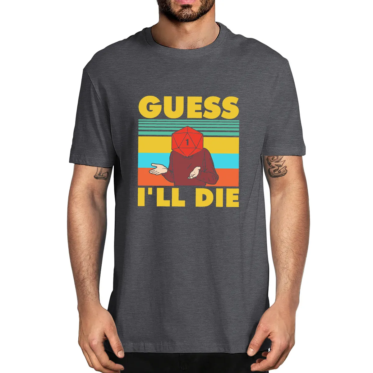 

Unisex Cotton Guess I Will Die Dungeon Awesome Vintage Funny Summer Men's Novelty T-Shirt Women Casual Streetwear Oversize Soft