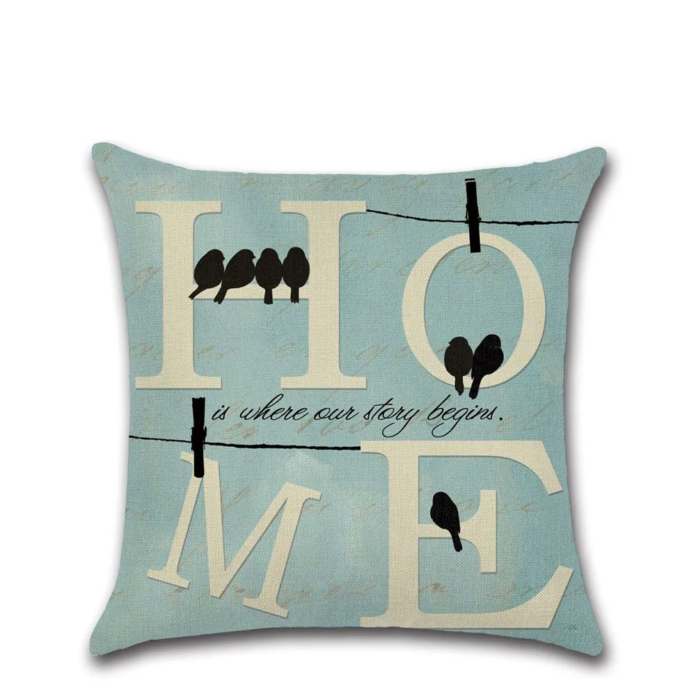 Птица рум тема на полюсе 45*45 см чехол для подушки льняная подушка автомобиля