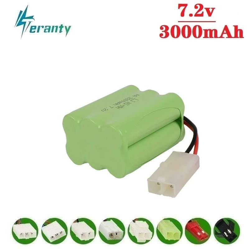 Тип "Т" батарея NiMH 7.2v 3000mah для моделей игрушечных автомобилей, танков, поездов, роботов, лодок, ружей. Ni-MH AA 700mah аккумулятор, подзаряжаемый, 1 шт. в комплекте.