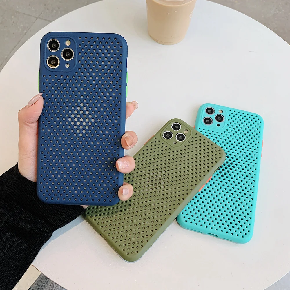 Чехол для телефона с рассеиванием тепла iPhone 11 Pro XR XS Max 12 Mini X 8 6 6S 7 Plus SE 2020 мягкий