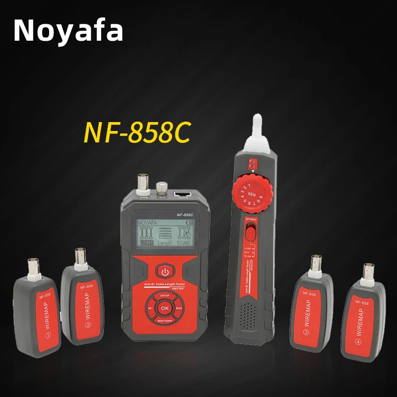 

Original NOYAFA NF-858C LCD Cable tester rj45 BNC Portable Wire Tracker POE testing Finder Network Cable lan/ethernet Tester