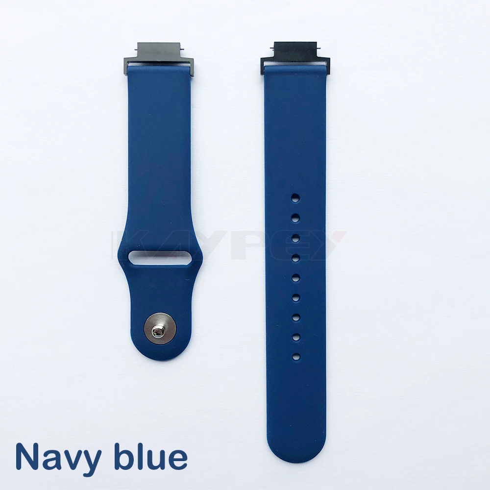 Мягкий силиконовый ремешок для Huami Amazfit Verge 3 ремешок для часов мягкий силиконовый ремешок для часов сменные полосы браслет ремни спортивный ремешок - Цвет: Navy blue