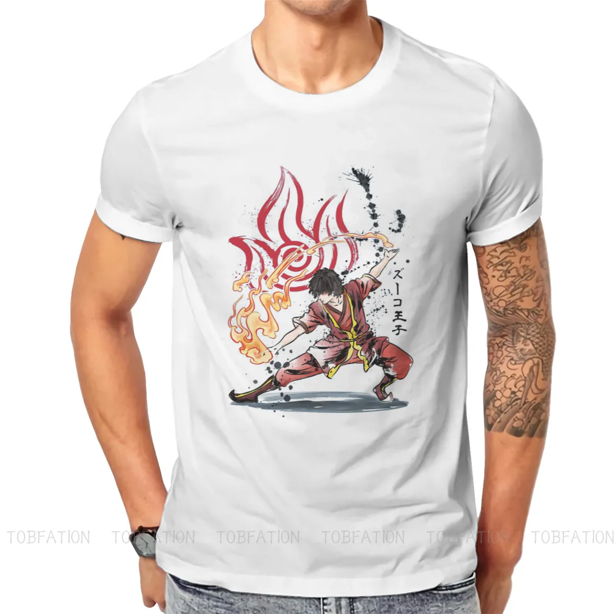 

Avatar the Last Airbender Anime The Power of Fire Nation T Shirt Classic Punk High Quality Tshirt Loose O-Neck Short Sleeve