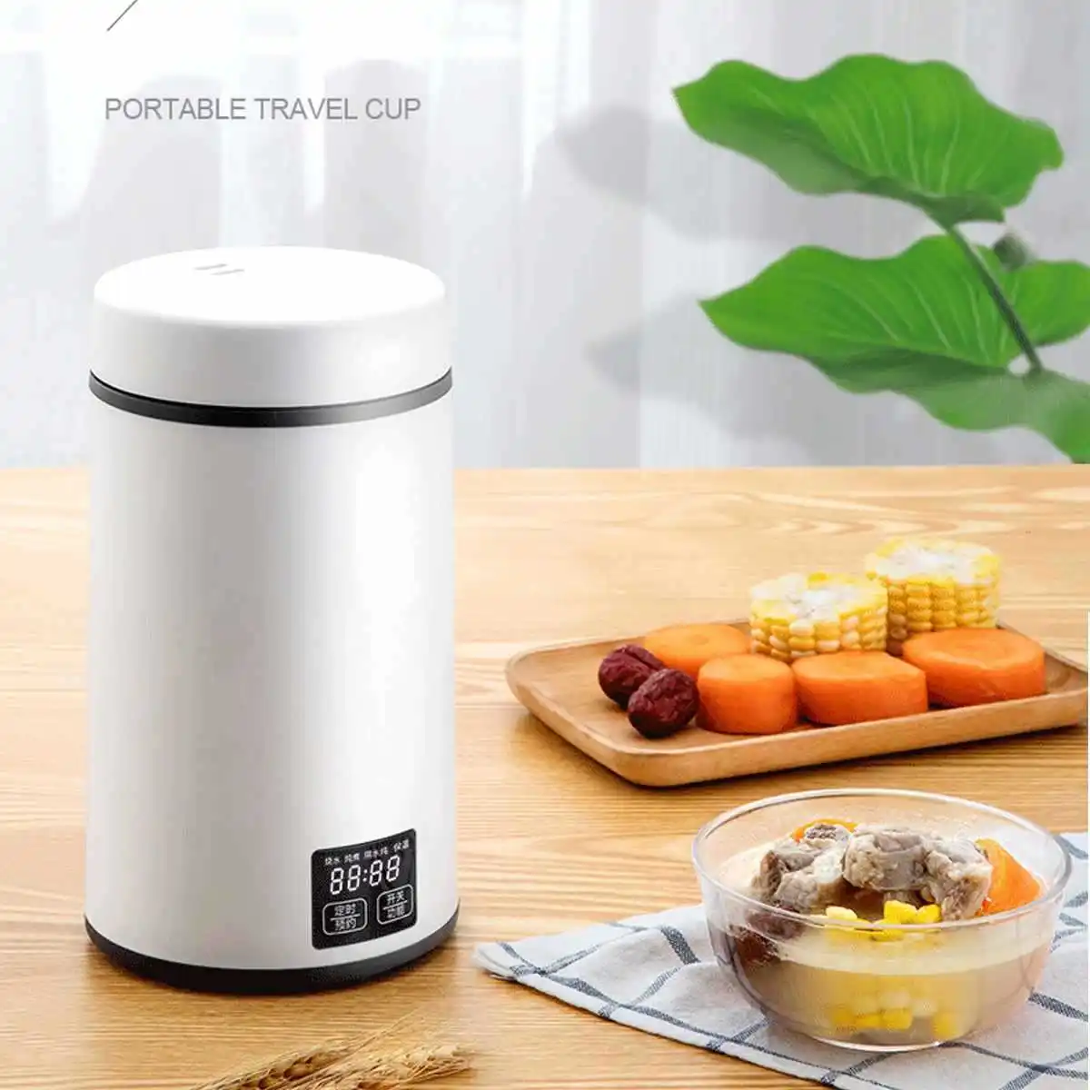 

700ml LED Digital Display Multi-Function Electric Heating Kettle Portable Smart Teapot Heating Cup Milk Boiling Boiler Stew Pot