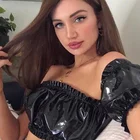 Новинка 2021, черная пикантная футболка из ПВХ и латекса в стиле панк и готика, топы из экзотической искусственной кожи и Марли в стиле пэчворк, топ из ПВХ и сетки, костюм для клувечерние