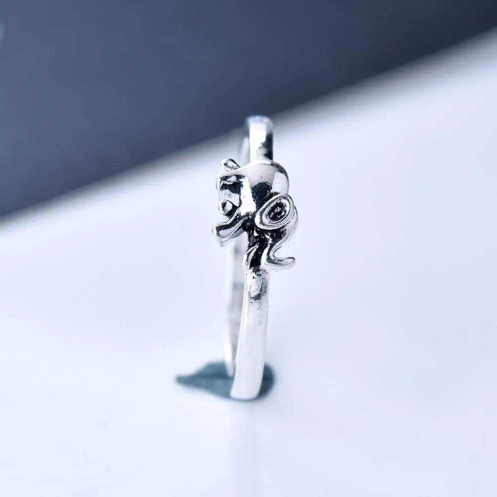 Модные милые кольца со слонами в винтажном стиле минималистский S925 серебристо