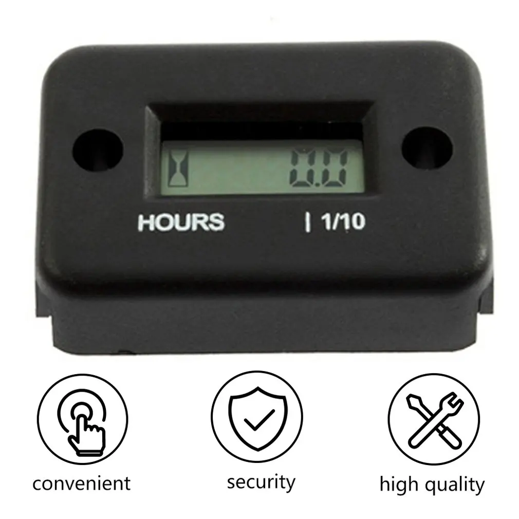

Inductive Digital Hour Meter Waterproof LCD Display for Bike Motorcycle ATV Snowmobile Marine Boat Ski Dirt Gas Engine
