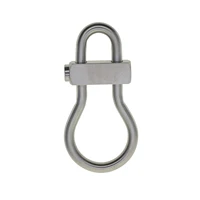 heavy duty solid 304 matte stainless steel oval bulb spring snap locking clip lock carabiner keychains fob dog leash connector