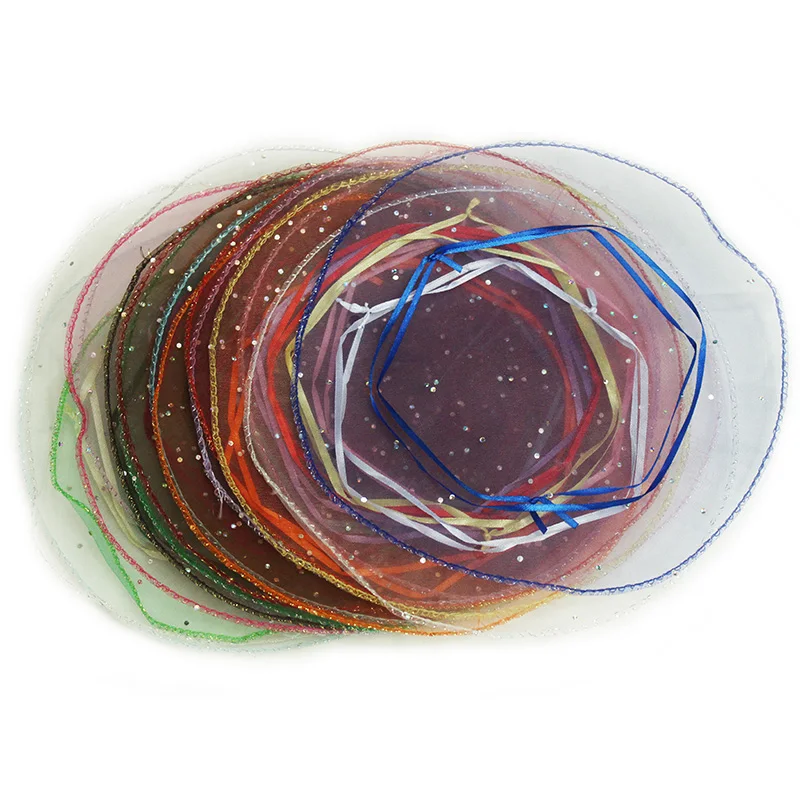 Круглая Сумка из органзы диаметром 26 см 100 шт./лот|Упаковка и стойки для украшений|