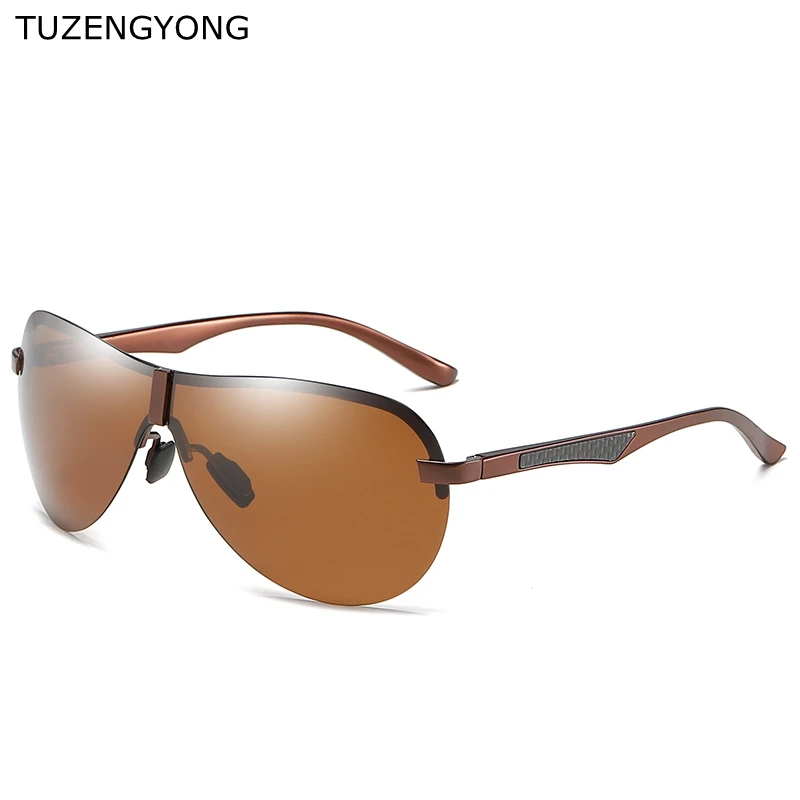 Солнцезащитные очки без оправы Мужские поляризационные для вождения из