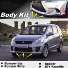 Дефлектор губ бампера для Suzuki Ertiga, юбка переднего спойлера для вентиляторов TopGear для тюнинга автомобильного видаобвесаполосы