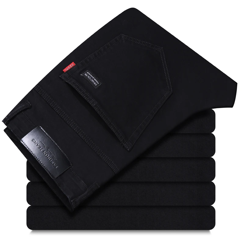 

2021 новые черные Брендовые джинсовые брюки, джинсы, деловые повседневные мужские джинсовые брюки, классический стиль, модные мужские Брендо...