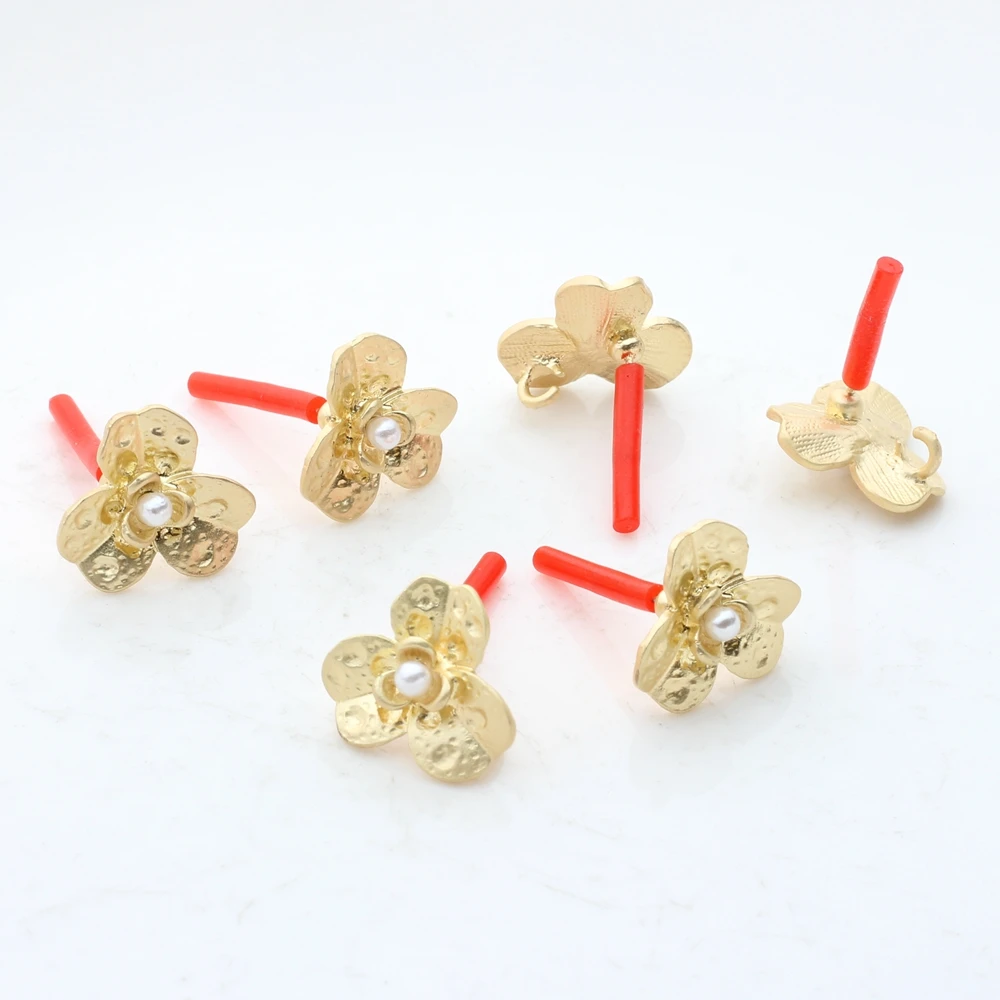 

Основание для сережек с жемчужинами и цветами из цинкового сплава, подвески, 15 мм, 6 шт./лот для сережек-подвесок «сделай сам», аксессуары для ...