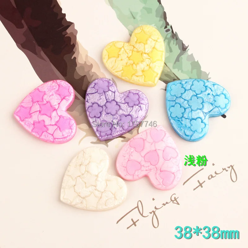 Кабошоны из смолы с трещинами в форме сердца красивые разбитые искусственные