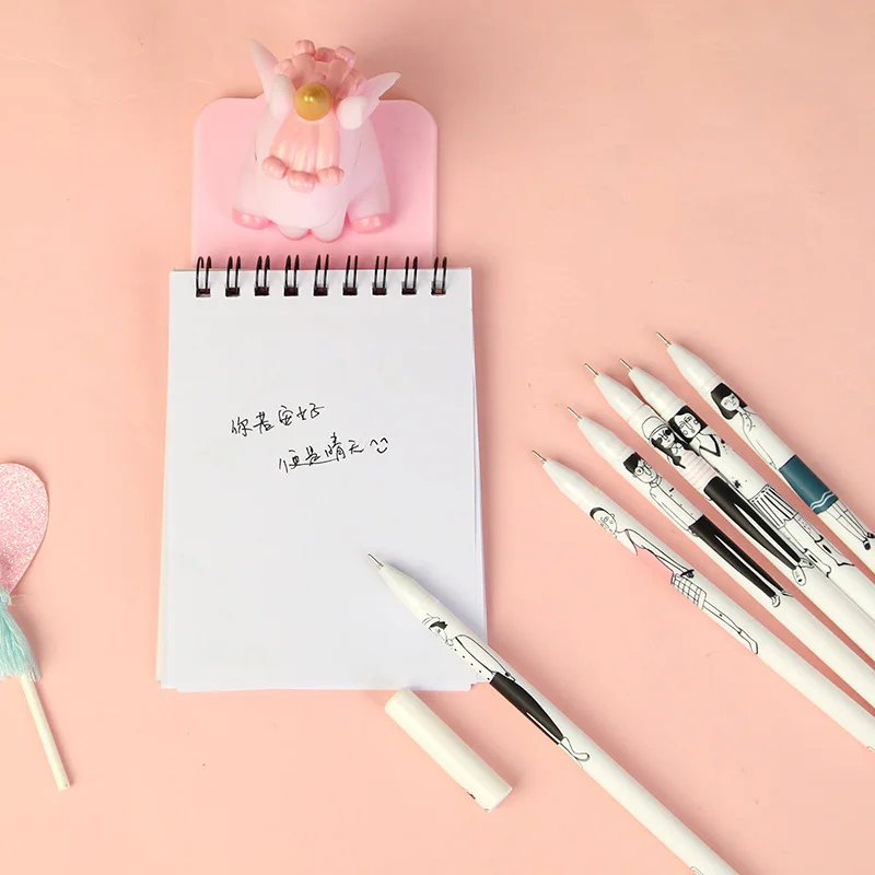 1 шт Kawaii ручка креативный милый персонаж Студенческая портативная компактная