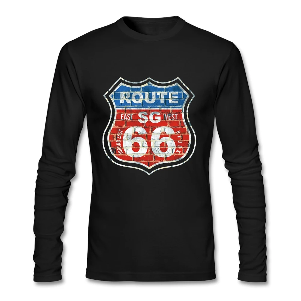 Футболка мужская повседневная из хлопка с длинным рукавом 66 SG|Мужские футболки| |