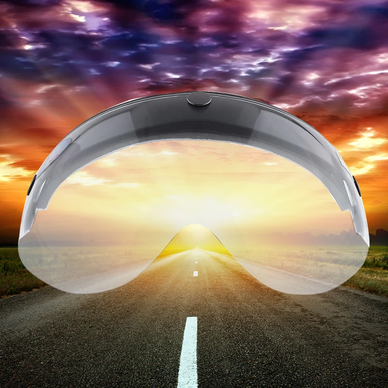 Мотоциклетный Байкерский шлем 3-Snap лицевой козырек объектив ветрозащитная