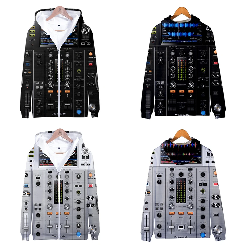 Толстовка с капюшоном 3d для мужчин и женщин модный костюм пионера диджея в стиле