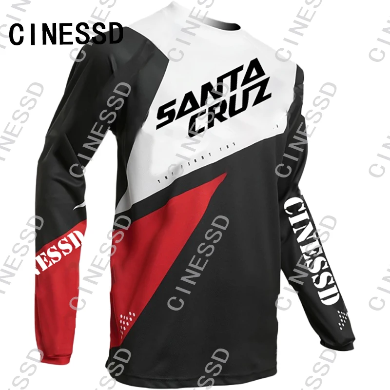 

santa cruz Downhill Jersey Mountain Bike Motocross T-Shirt Motorcycles Jersey Racing Clothing Men MTB Shirt GP Long Moto Jersey