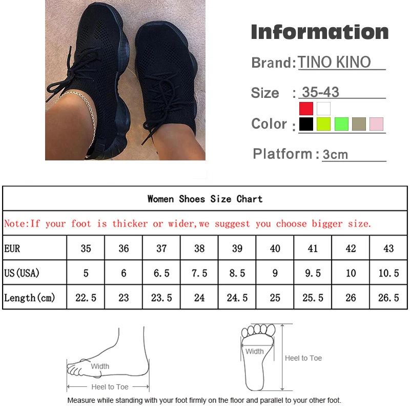 

Sneakers Women's Mesh Autumn Shoes Woman Flats Lace Breathable Non Slip Casual Female Shoe Candy Color Solid Ladies Plus Size