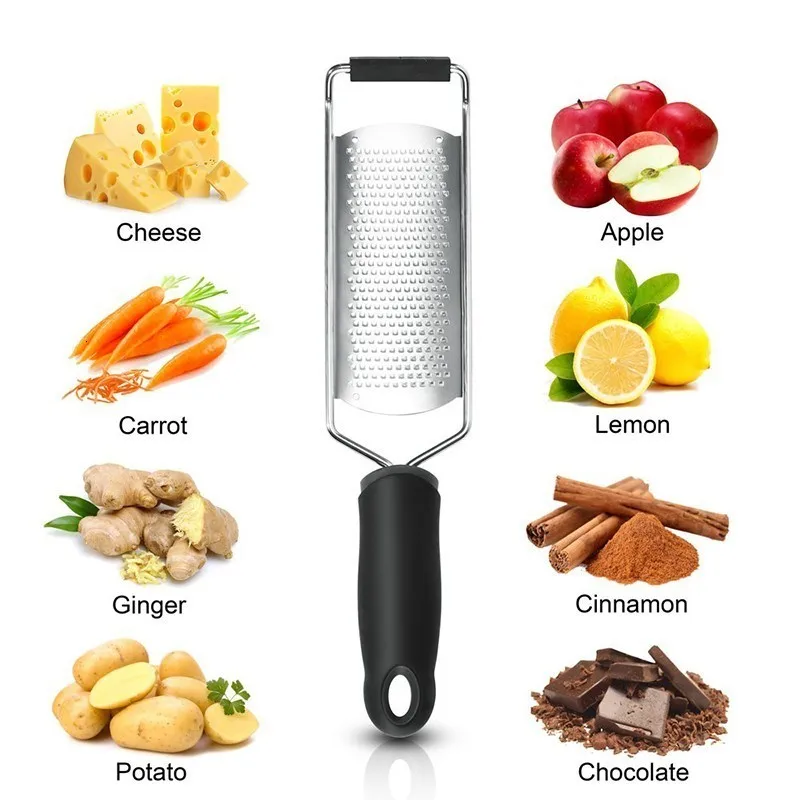 MESNUG Comfortable Vegetable Grater Cheese Safe Heavy Duty Stainless Steel Lemon Zester Grater For Carrots Potatoes Gingers
