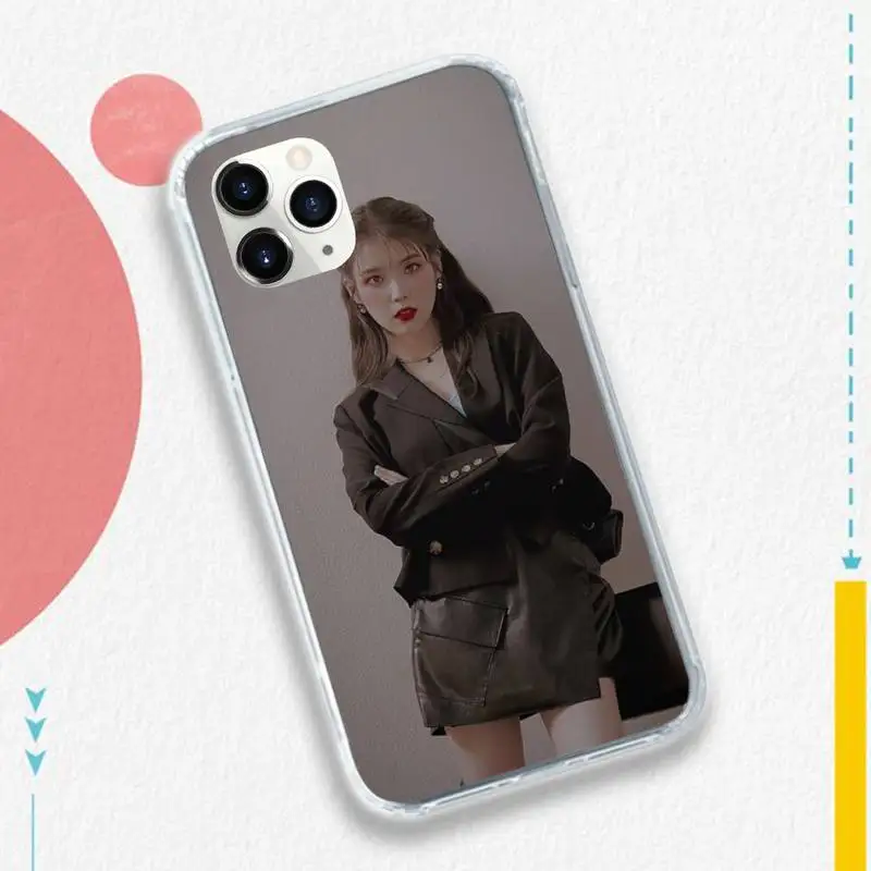 

Cute korean girl IU Lee Ji Eun Phone Case for iPhone 11 12 pro XS MAX 8 7 6 6S Plus X 5S SE 2020 XR