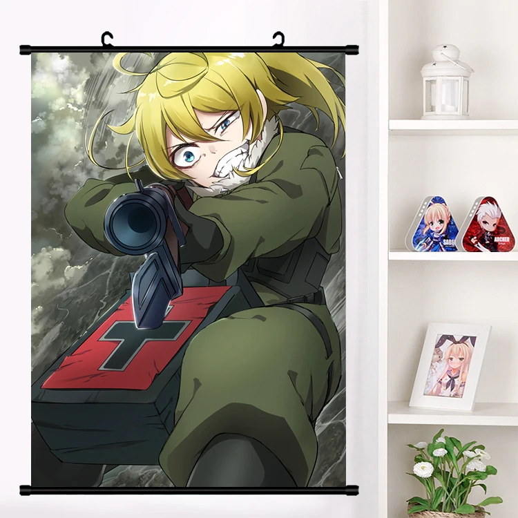 Аниме Youjo Senki Saga of Tanya the Evil Tanya Degurechaff настенный плакат с прокручивающейся стенкой Otaku коллекция домашнего декора