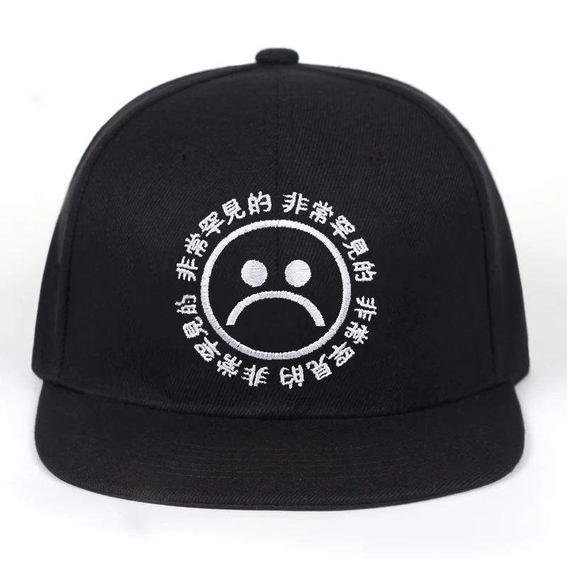 

Are Very Rare Crying Face Embroidery Baseball Caps Fishing Sun Hat Hip Hop Snapback Hats Fashion Adjustable Golf Caps Send Girl