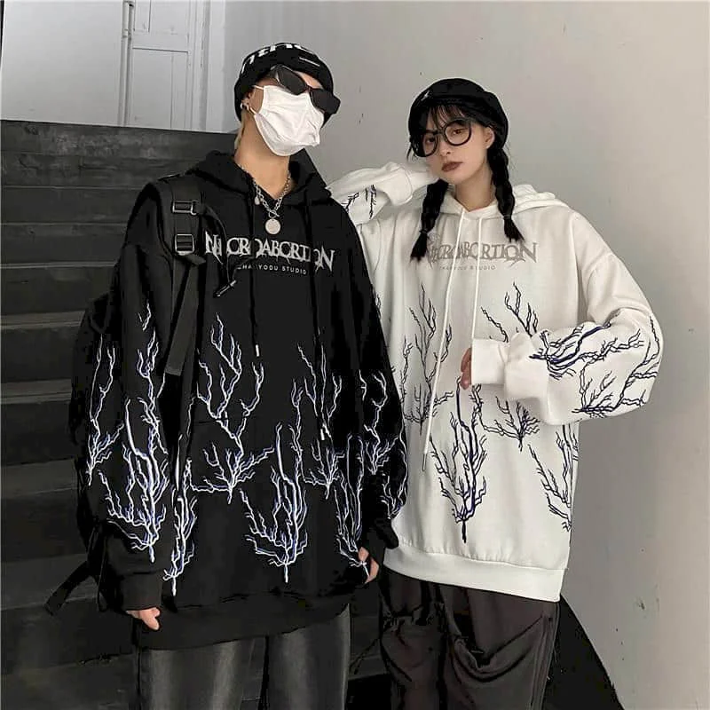 

Осенне-зимние Бархатные толстовки Мужская толстовка с капюшоном с принтом молния Свободная верхняя одежда с длинным рукавом унисекс Женск...