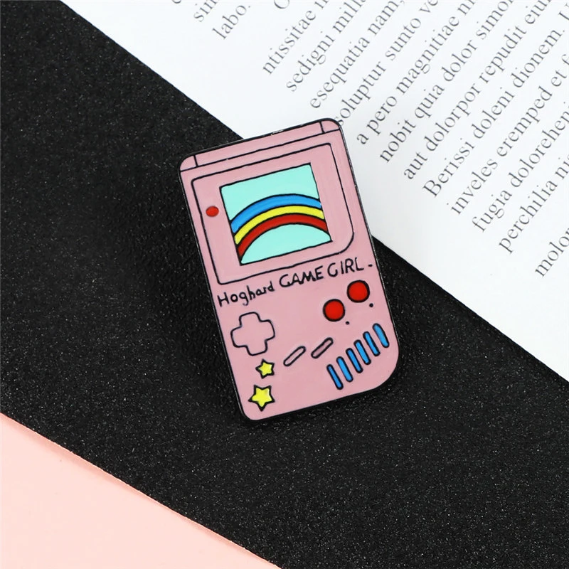 Funy Game Equipment Brooch Pink Blue Vintage Gamepad Enamel Shirt Bag Jackets Cartoon Fashion Women Jewelry Gift for Kids Friend | Украшения