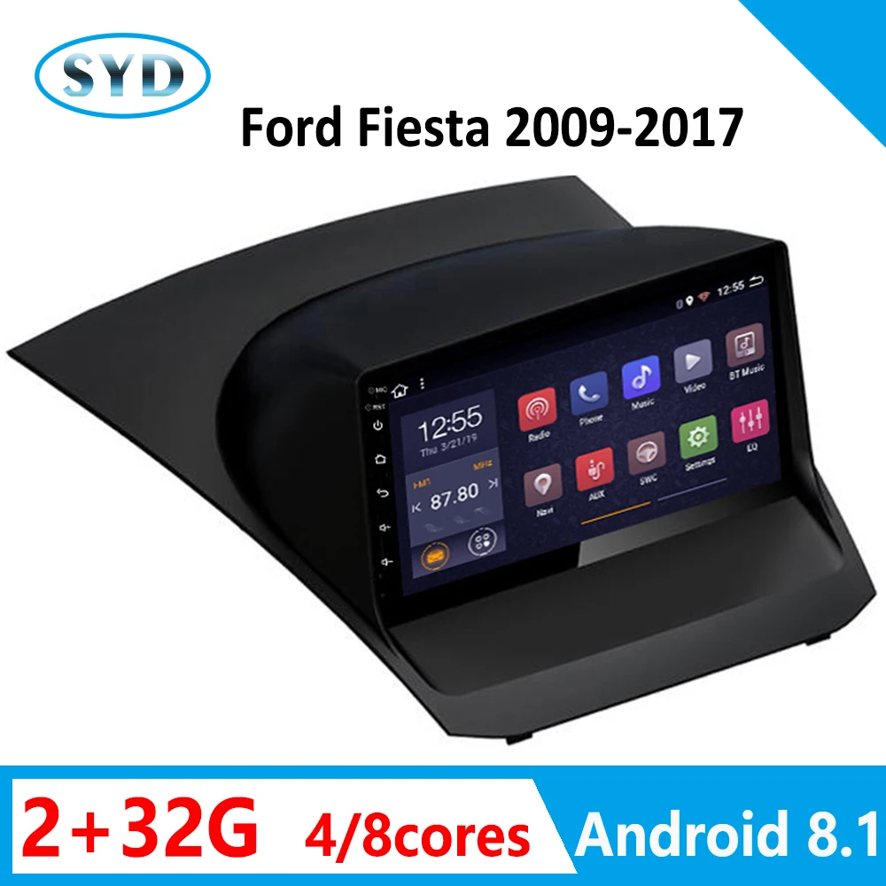 Автомагнитола для ford FIESTA 2009 2017 ОЗУ 2 Гб ПЗУ 32 ГБ 8 ядер GPS навигация 1 din android