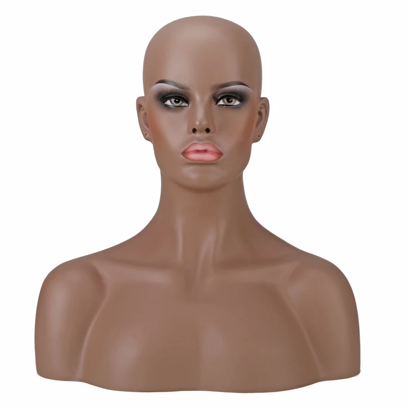 

Female Firberglass Mannequin Head With Shoulders For Wig Display