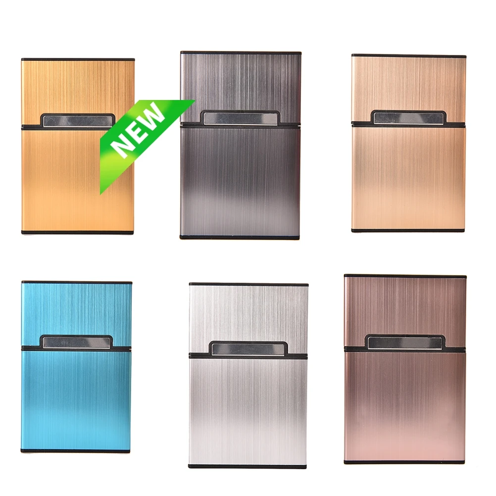 Тонкий металлический чехол для сигарет тонкая модная сигаретная коробка