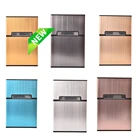 Тонкий металлический чехол для сигарет, тонкая модная сигаретная коробка, Оригинальный чехол для сигарет, алюминиевая Подарочная коробка, 6 цветов