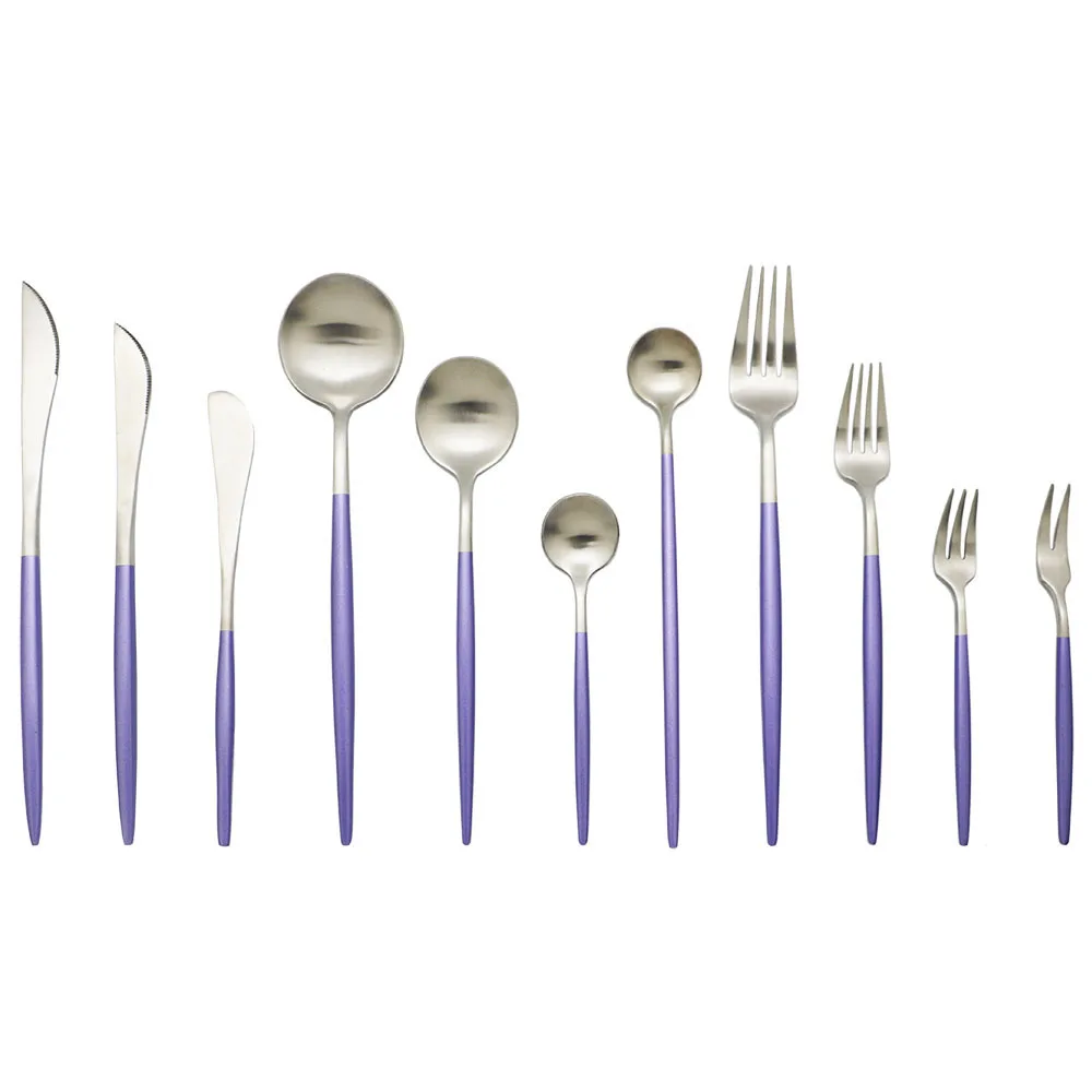 Столовые приборы из нержавеющей стали матовые столовые столовый нож ложка вилка