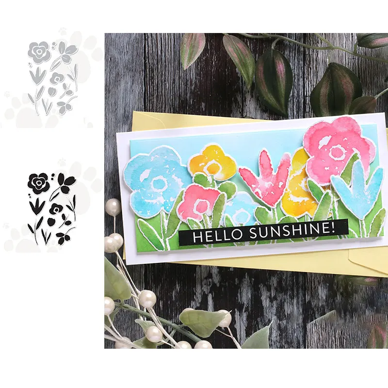 

Pretty Flower Plant Leaves Metal Cutting Dies and Stamps DIY Scrapbooking Card Stencil Paper Cards Handmade Album Stamp Die Shee