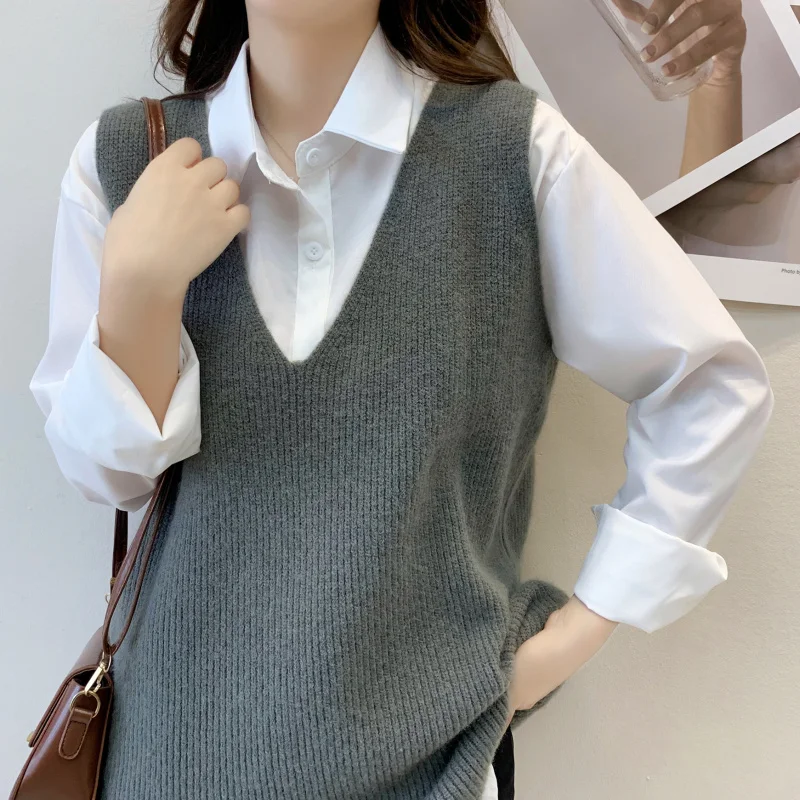 

Женский жилет с рукавами на раннюю осень 2021