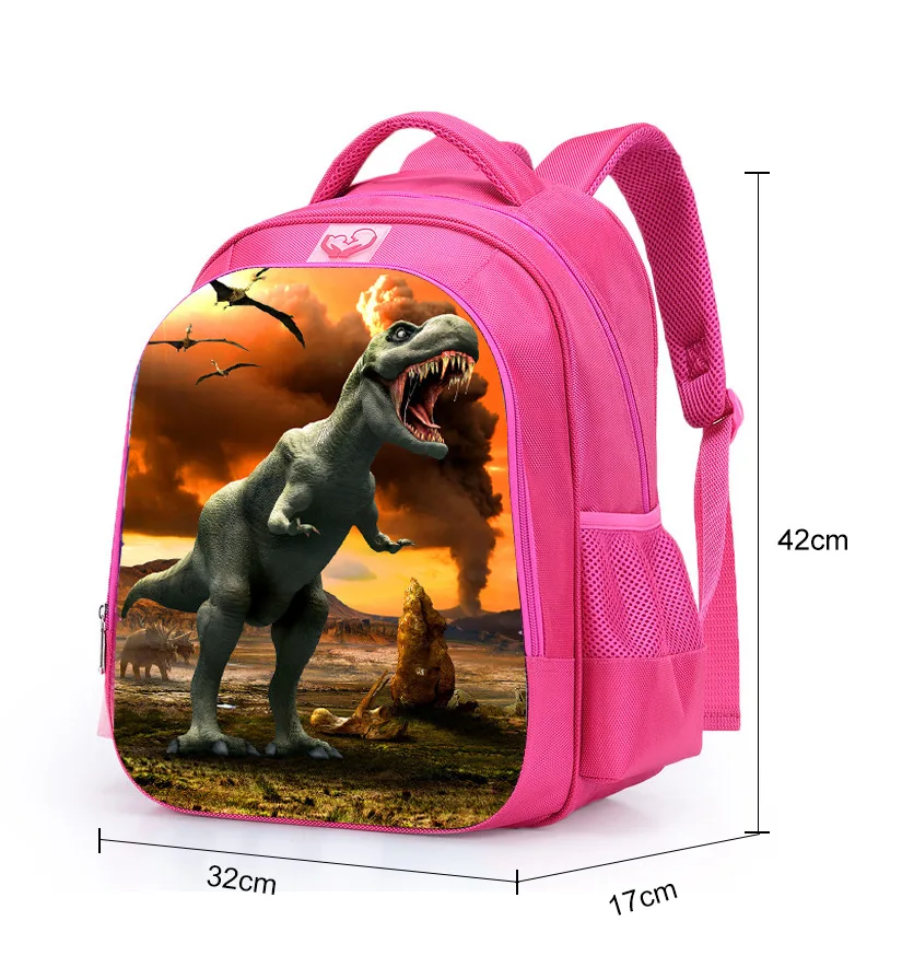 Классная школьная сумка для девочек с принтом динозавра 17 дюймов 3d школьные