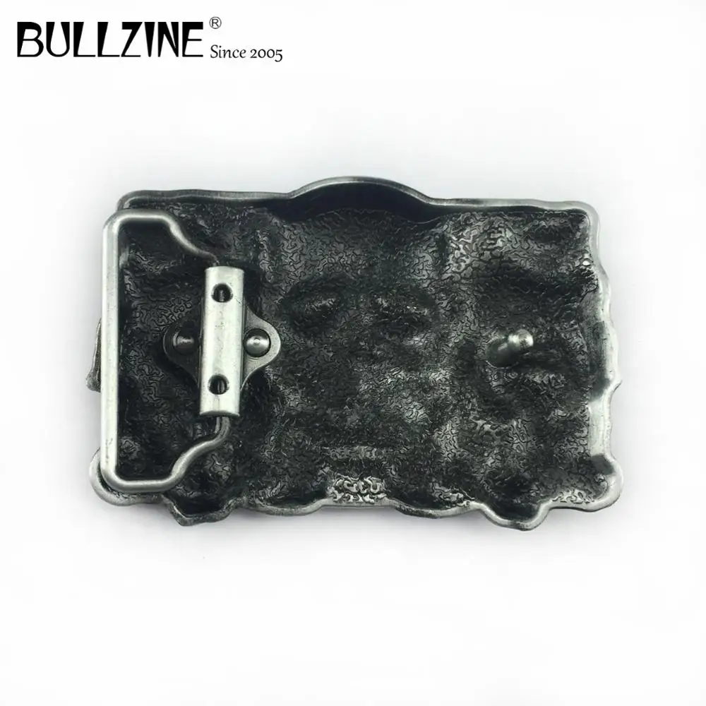 Пряжка Bullzine из цинкового сплава в стиле ретро ремень с черепом Оловянная отделка