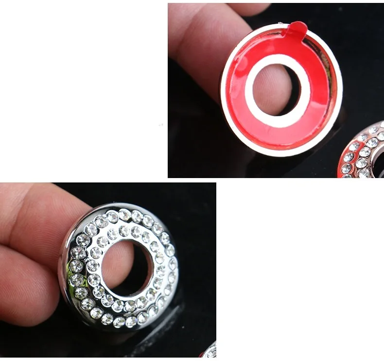 2 шт. шикарные блестящие автомобильные интерьерные дверные замки зеркальные