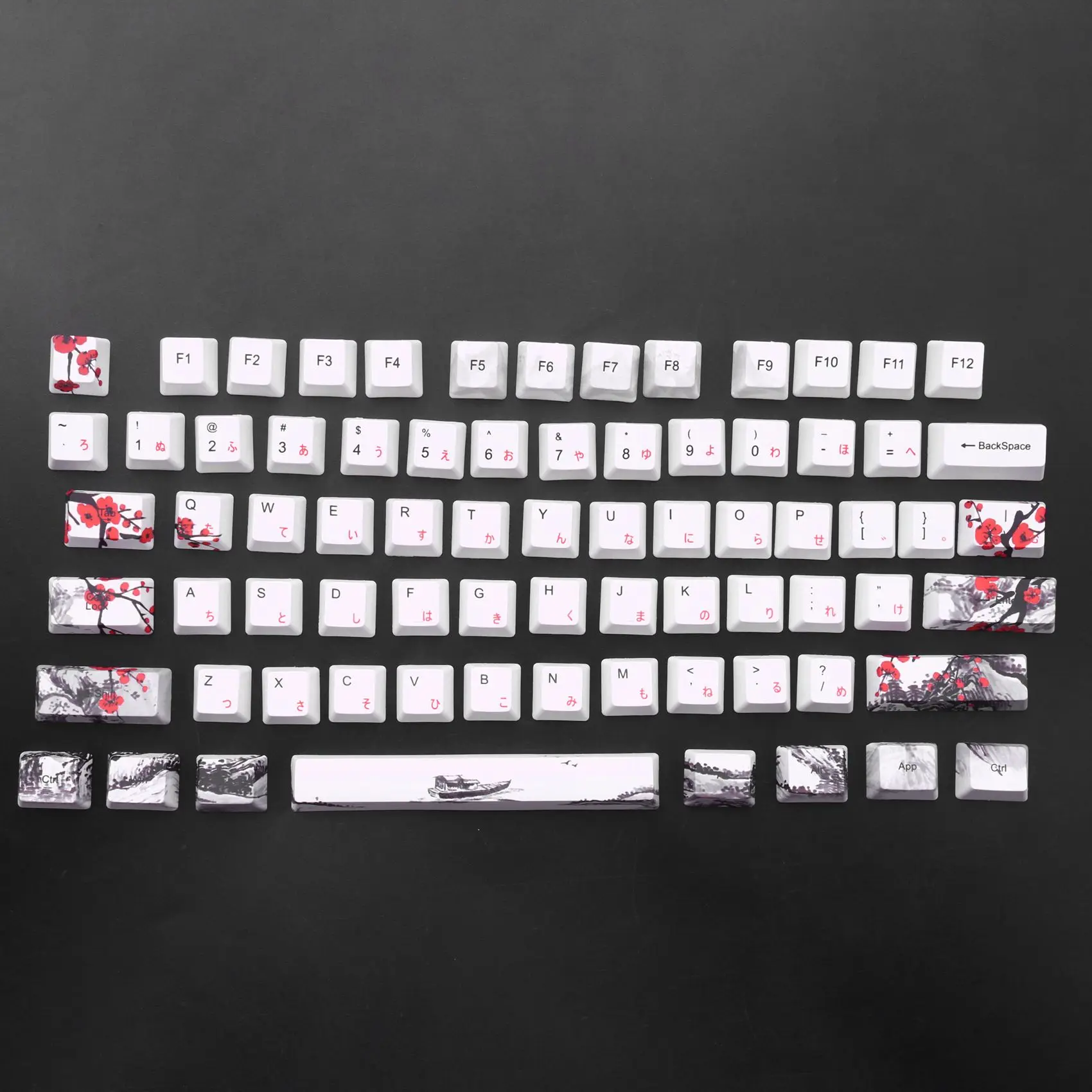 Колпачок для клавиш 110 PBT колпачок с сублимационной печатью цветение сливы