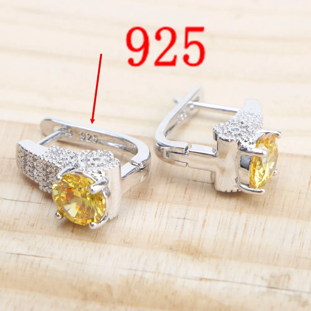 Ювелирные наборы из стерлингового серебра 925 пробы с кубическим цирконием для