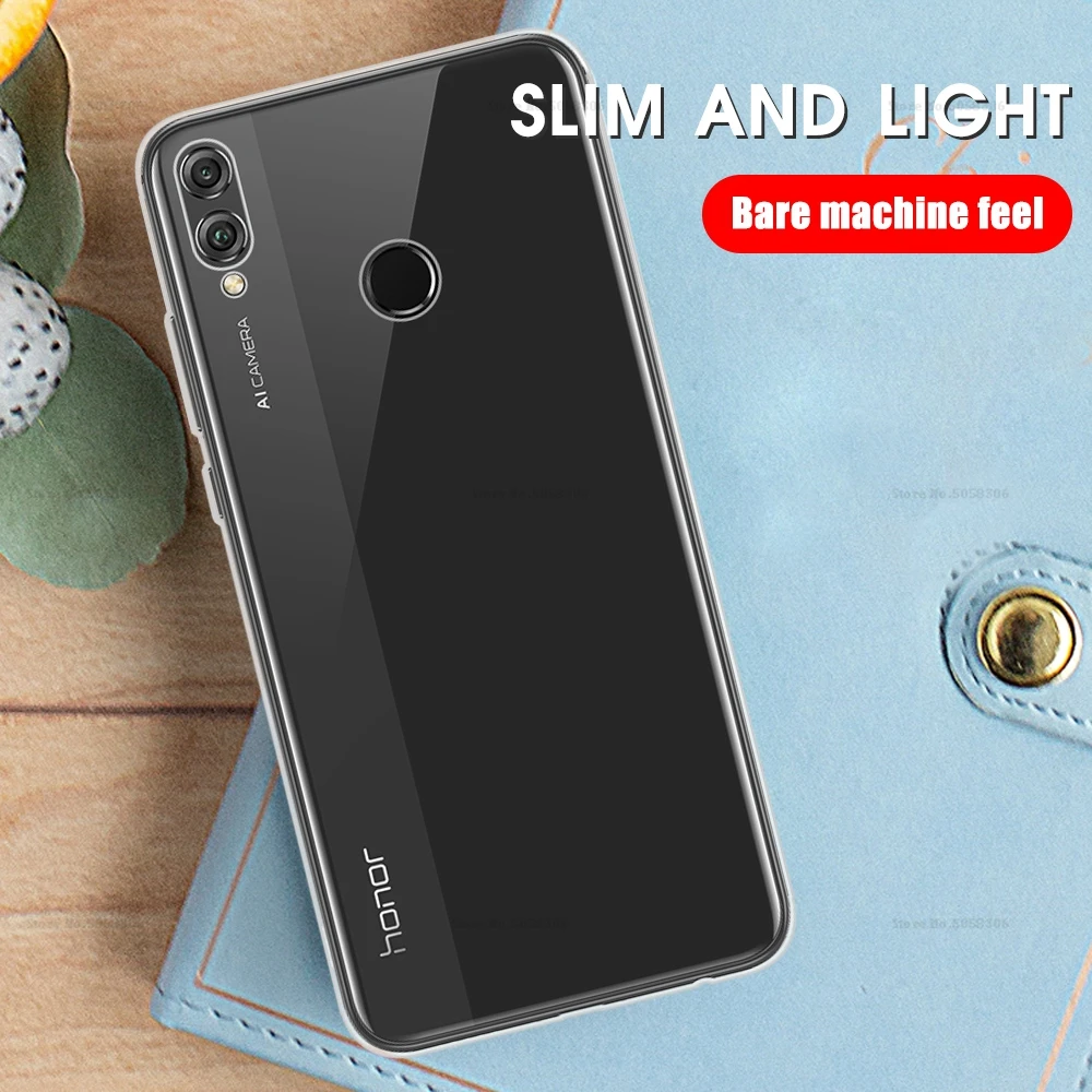 Мягкий чехол из ТПУ для Honor 8X мягкий силиконовый защитный прозрачный Huawei P30 P20 Lite