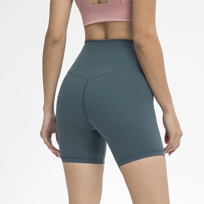 No Camel Toe Workout Yoga Shorts Hidden Pocket Buttery Soft High Waist Sport Athletic Fitness Gym Shorts Running Short Pants