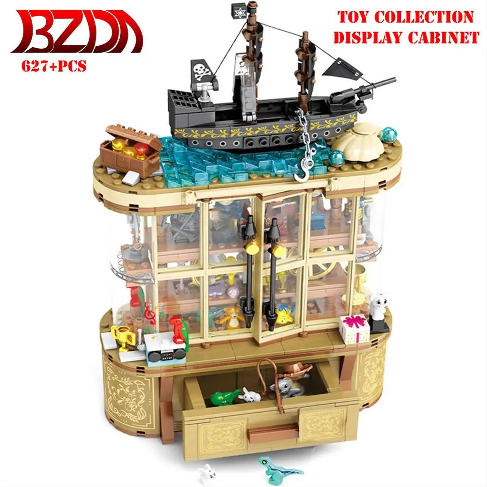 BZDA игрушечный шкаф строительные блоки создатель игрушки для хранения модели