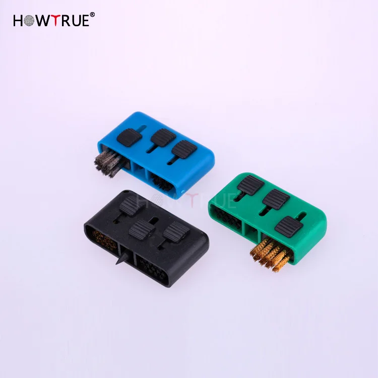 

Golf Cleaning Brush Three Holes Three In One Copper Wool PP Hair Club Cleaning Brush Golf Accessories