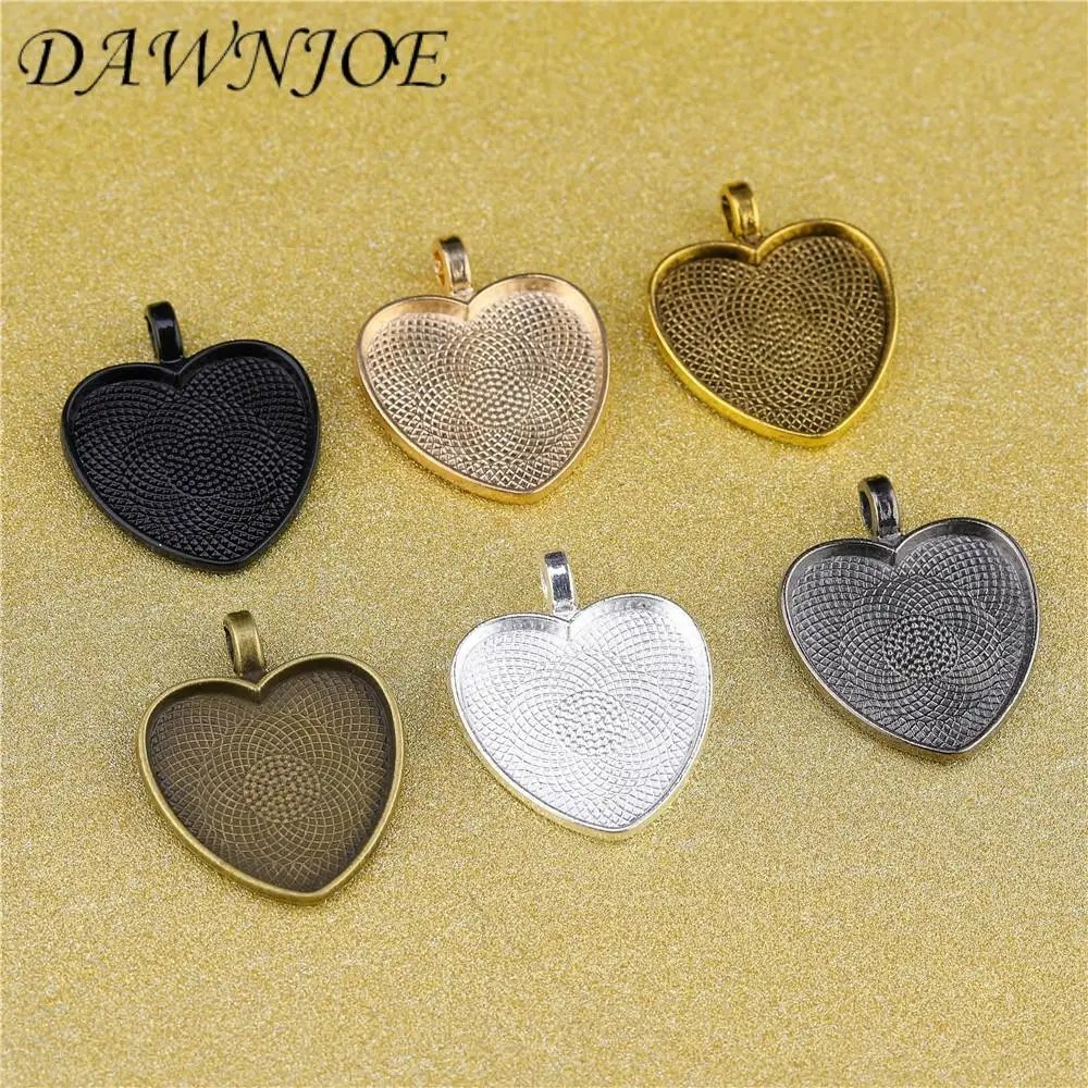 10 шт. 25 мм винтажная основа в форме сердца кабошон поднос сделай сам для